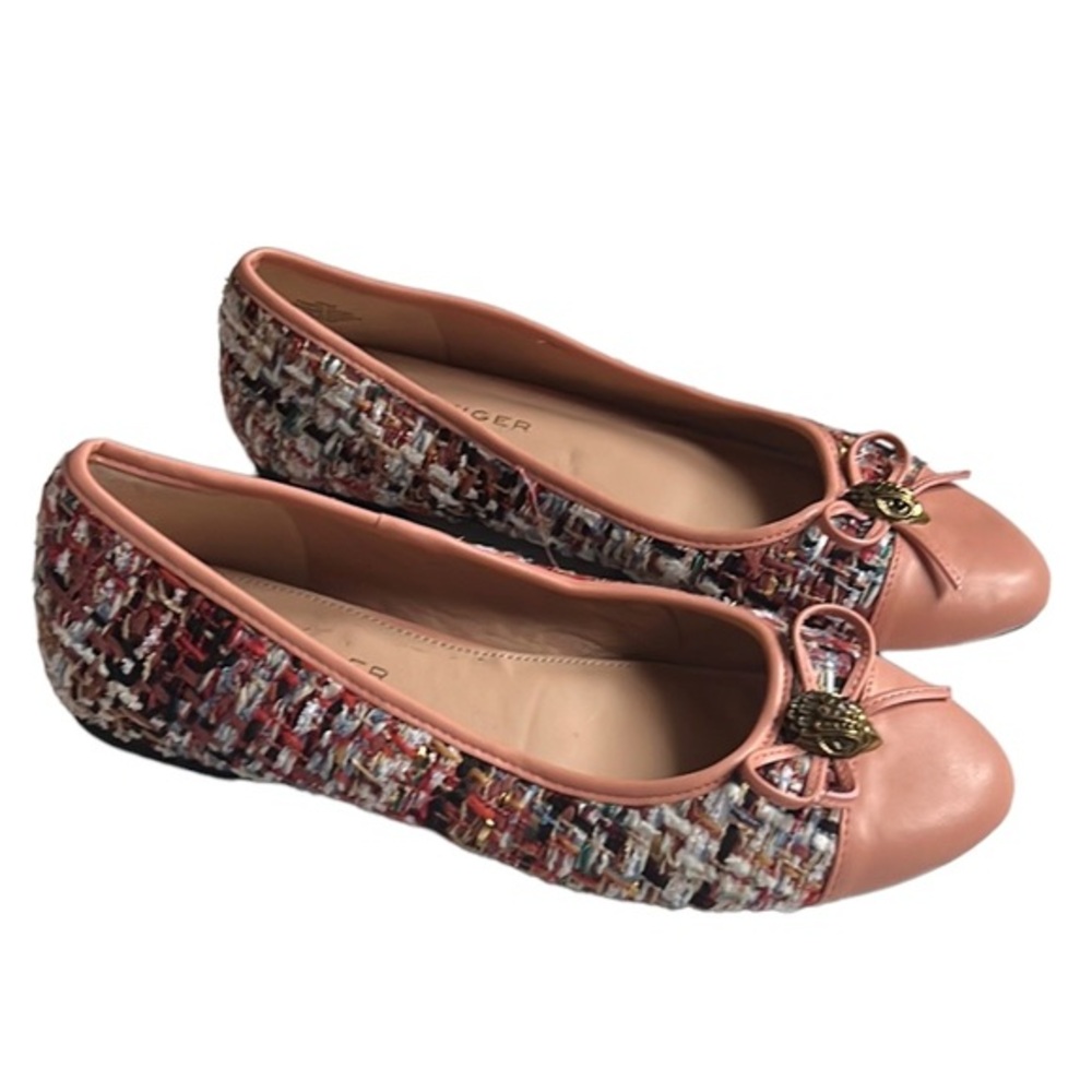 Kurt Geiger London Esme Embellished Tweed Flat Shoes Size 39.5/8.5